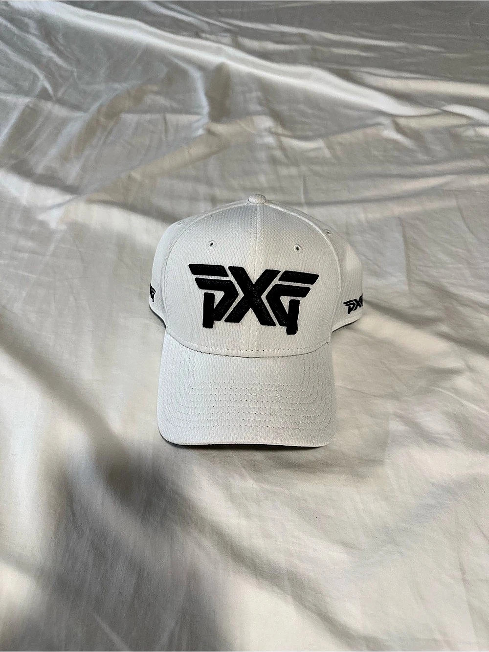 PXG New Era 39THIRTY Golf Hat White & Black M/L